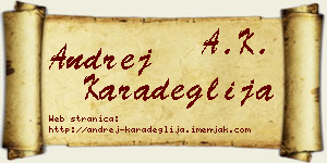 Andrej Karadeglija vizit kartica